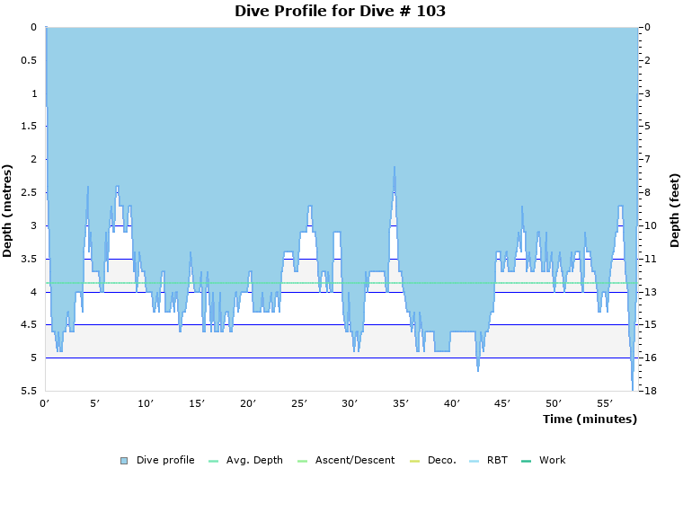 Dive Profile for Dive # 103