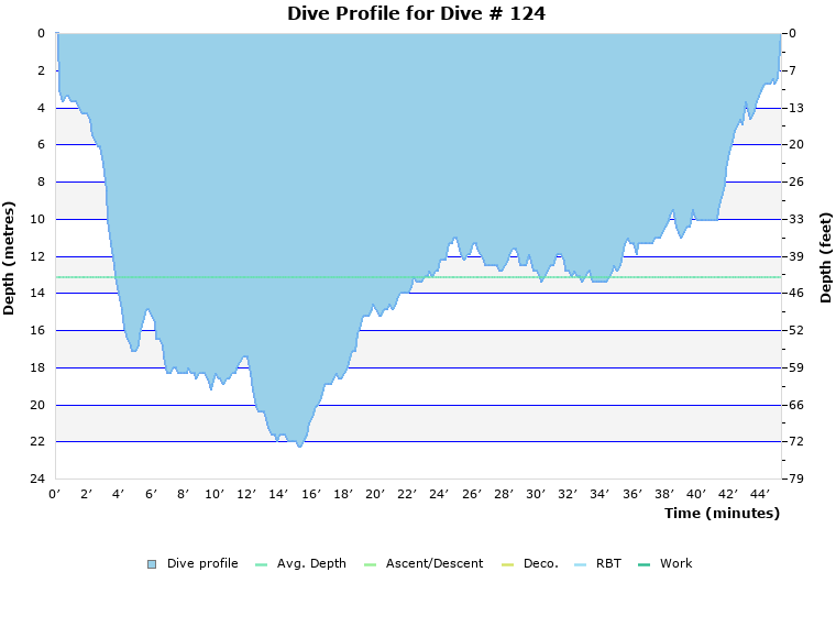 Dive Profile for Dive # 124