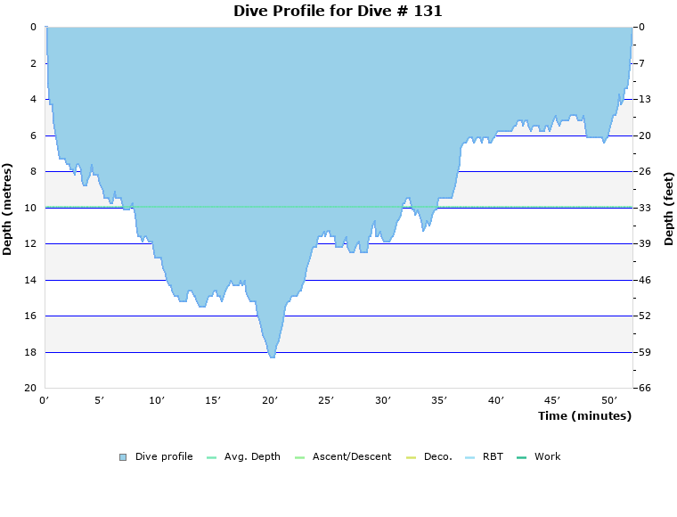Dive Profile for Dive # 131