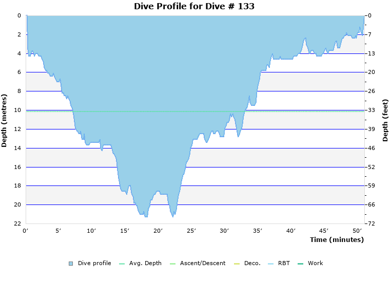 Dive Profile for Dive # 133