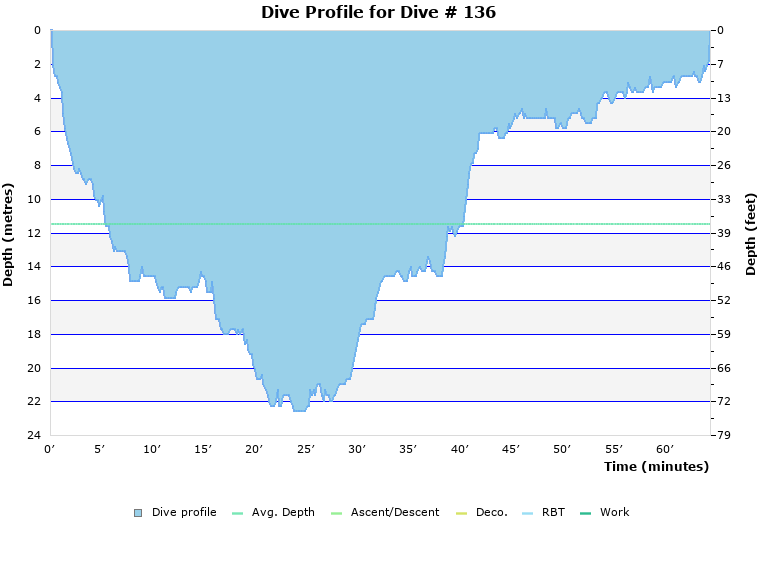 Dive Profile for Dive # 136
