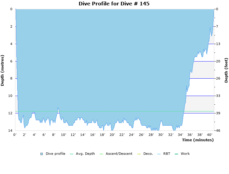 Dive Profile for Dive # 145