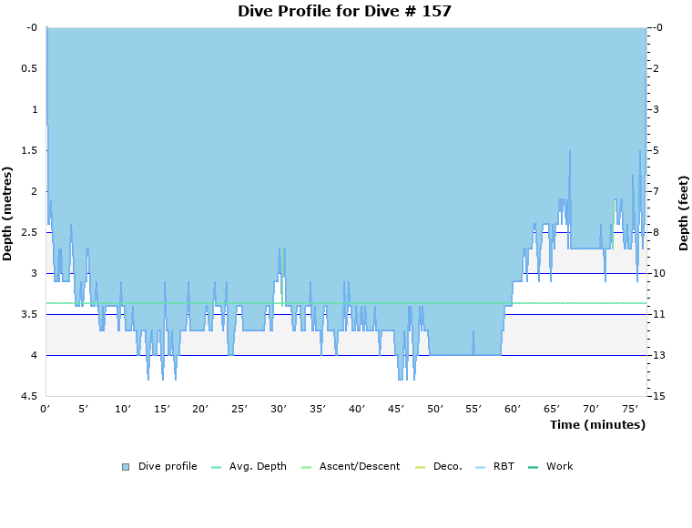 Dive Profile for Dive # 157