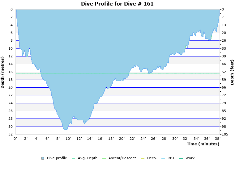 Dive Profile for Dive # 161