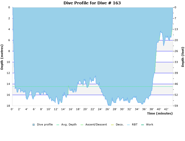 Dive Profile for Dive # 163