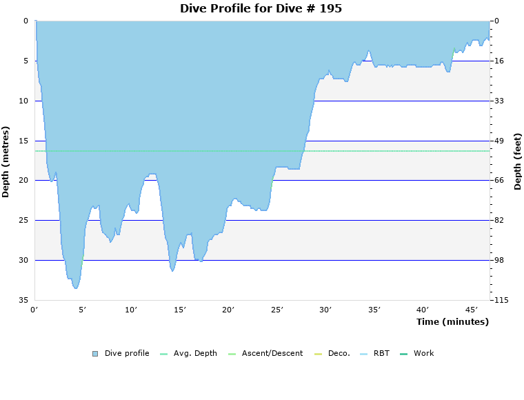 Dive Profile for Dive # 195