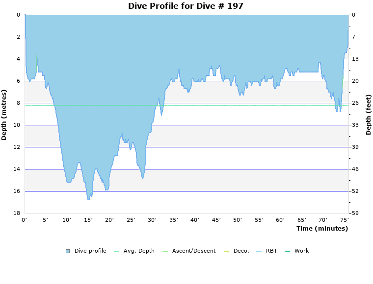 Dive Profile for Dive # 197