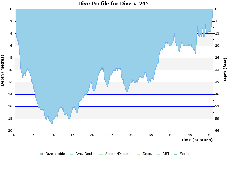 Dive Profile for Dive # 245