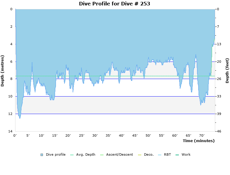 Dive Profile for Dive # 253