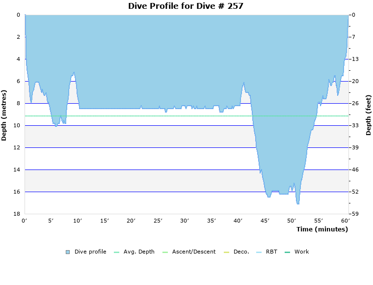 Dive Profile for Dive # 257