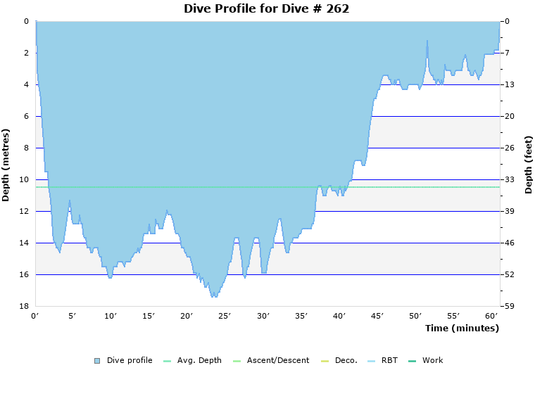 Dive Profile for Dive # 262