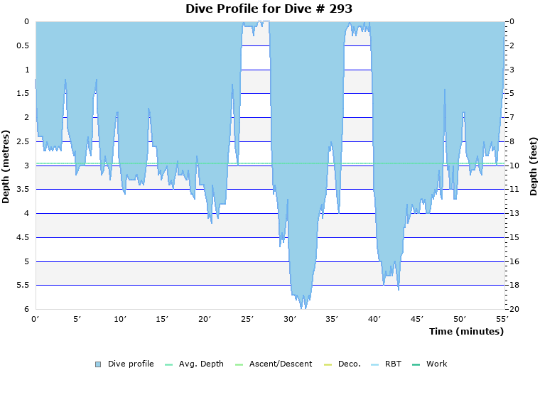 Dive Profile for Dive # 293