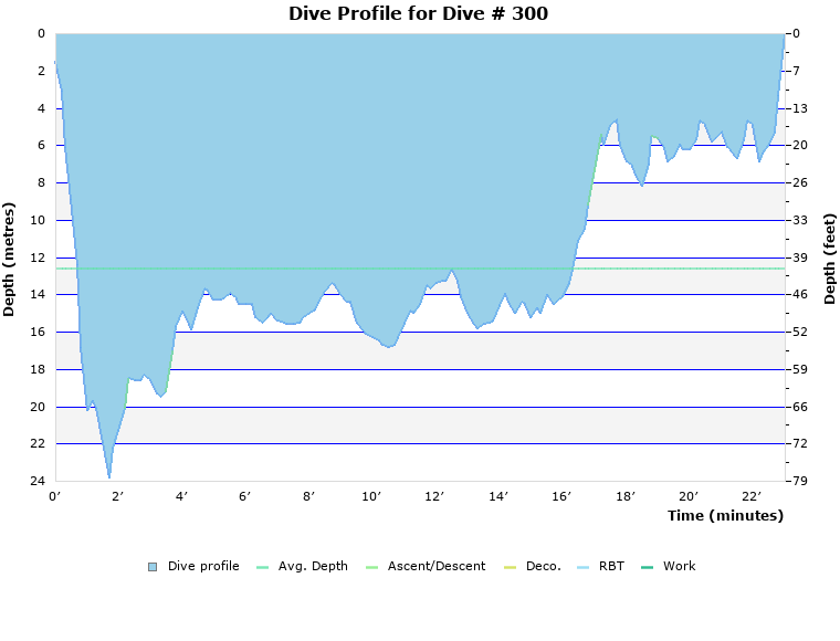Dive Profile for Dive # 300