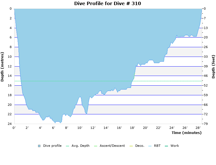 Dive Profile for Dive # 310