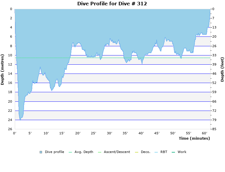 Dive Profile for Dive # 312