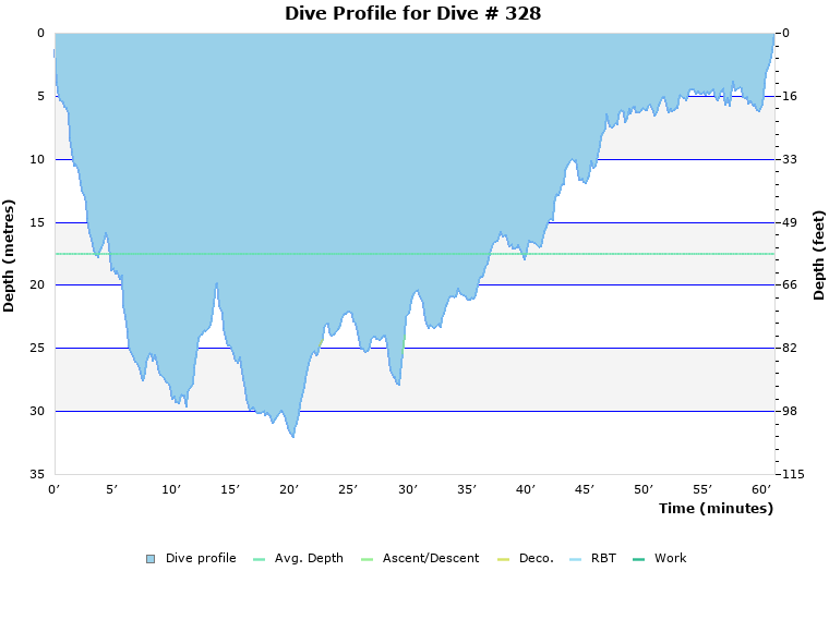 Dive Profile for Dive # 328