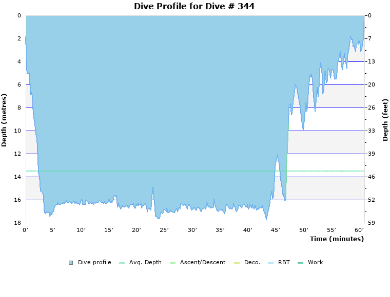 Dive Profile for Dive # 344