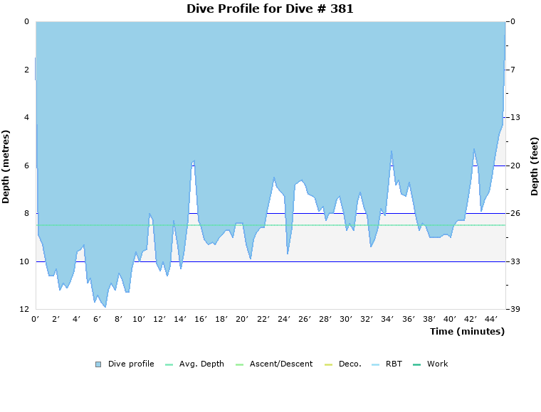 Dive Profile for Dive # 381