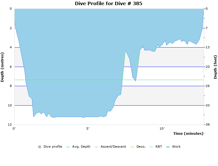 Dive Profile for Dive # 385