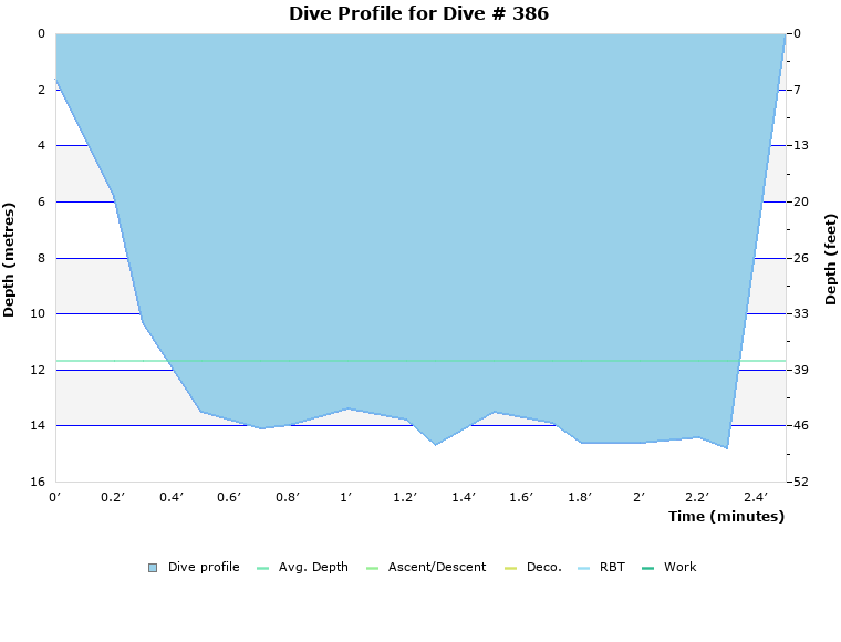 Dive Profile for Dive # 386