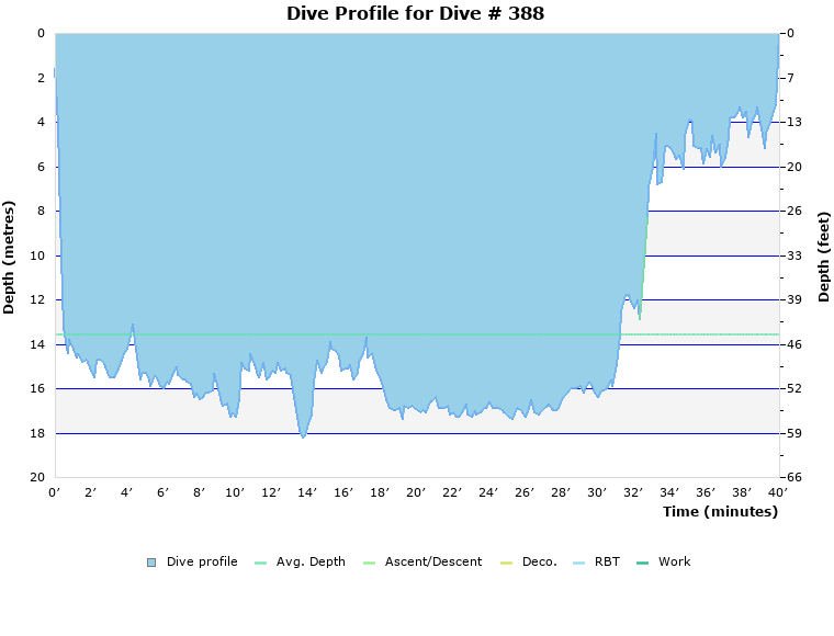 Dive Profile for Dive # 388