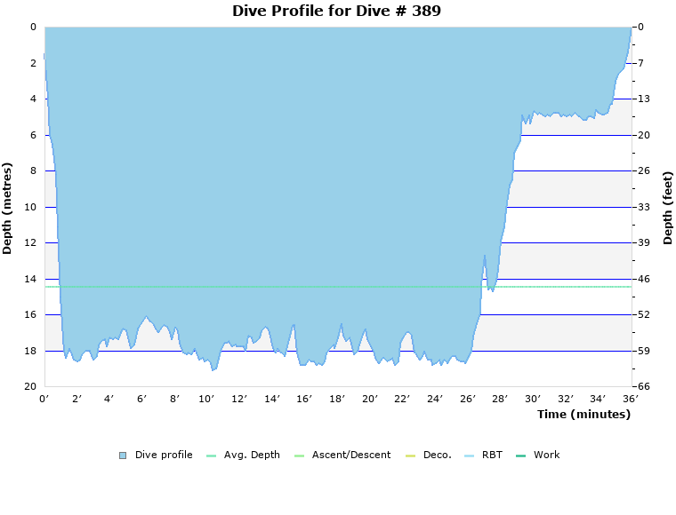 Dive Profile for Dive # 389