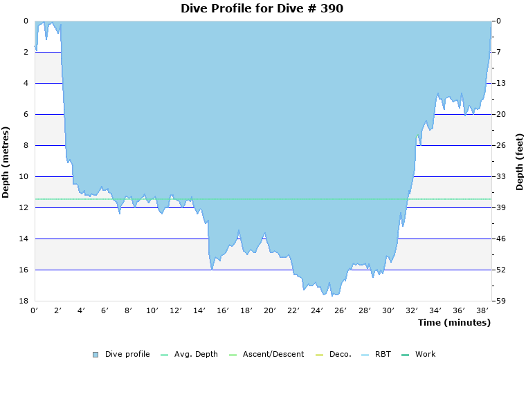 Dive Profile for Dive # 390
