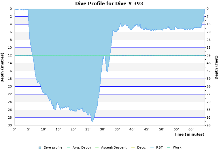 Dive Profile for Dive # 393