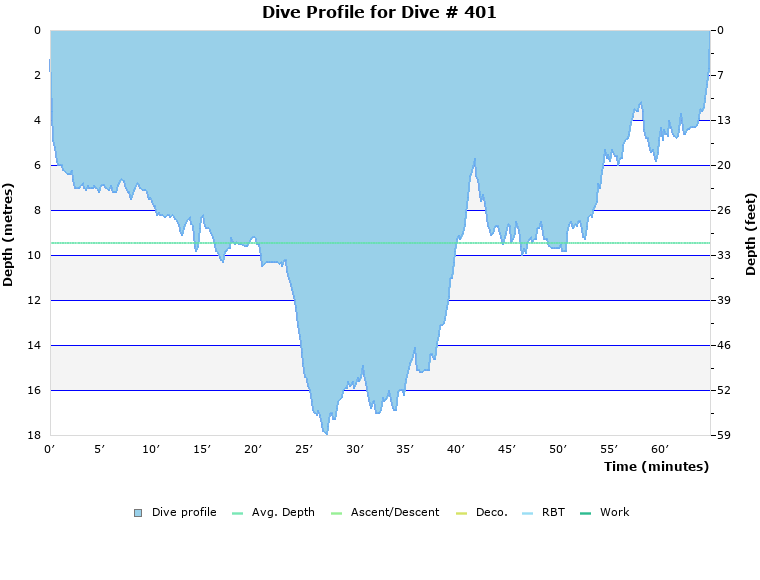 Dive Profile for Dive # 401