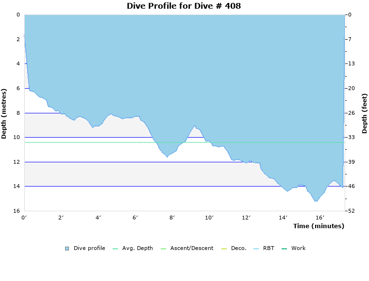 Dive Profile for Dive # 408