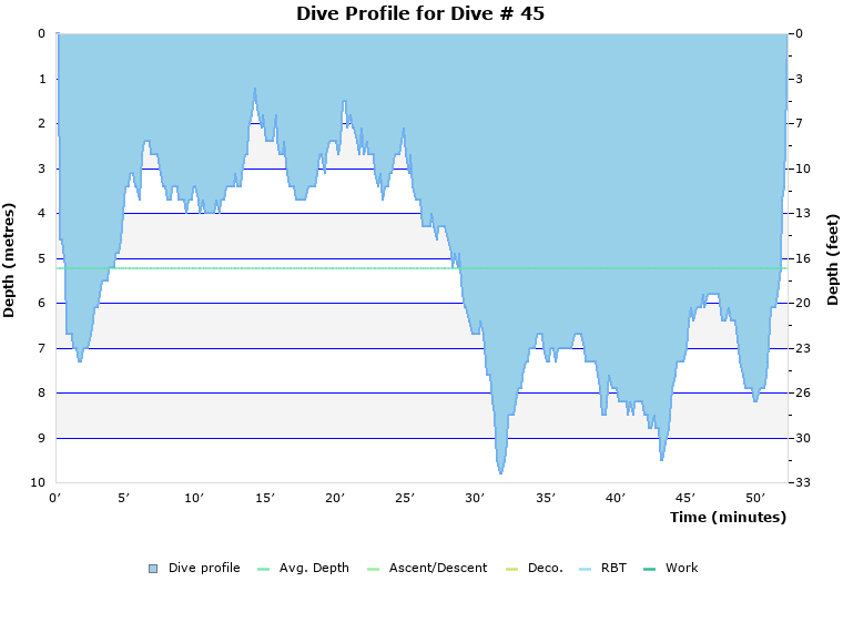 Dive Profile for Dive # 45