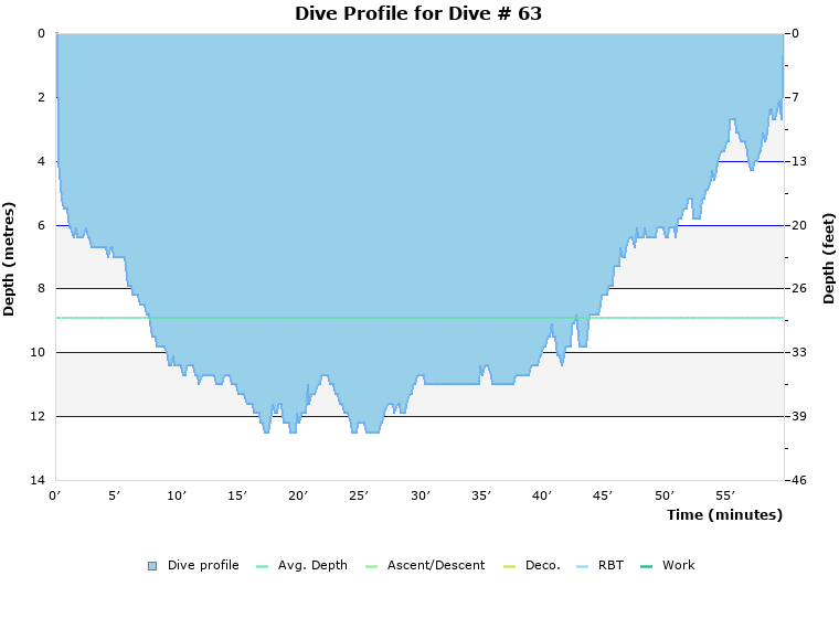 Dive Profile for Dive # 63