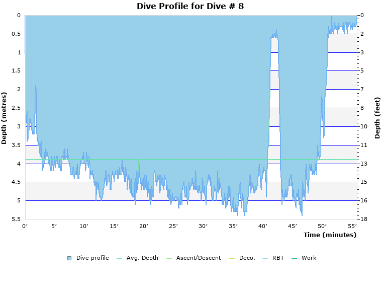 Dive Profile for Dive # 8