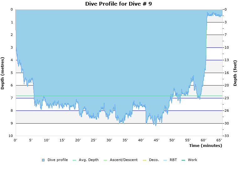 Dive Profile for Dive # 9