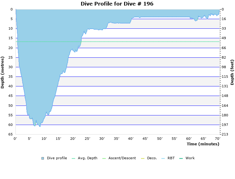 Dive Profile for Dive # 196
