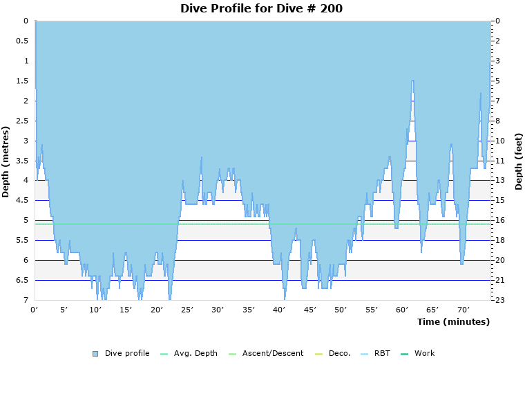 Dive Profile for Dive # 200