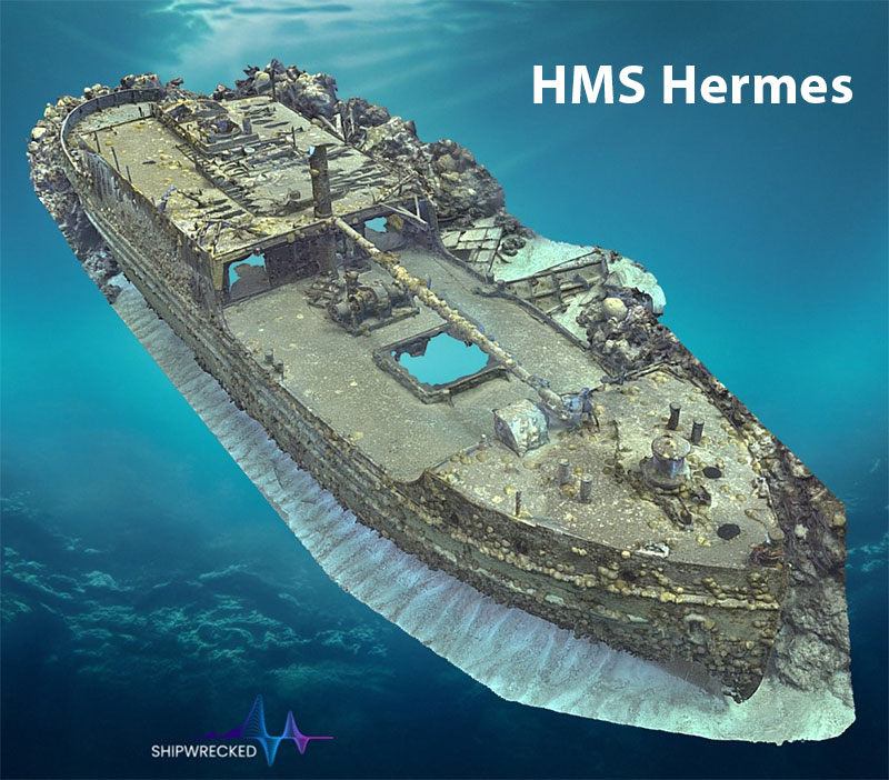 Map for HMS Hermes