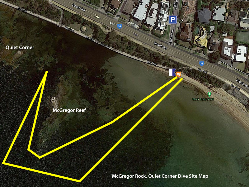 Map for McGregor Rock, Quiet Corner
