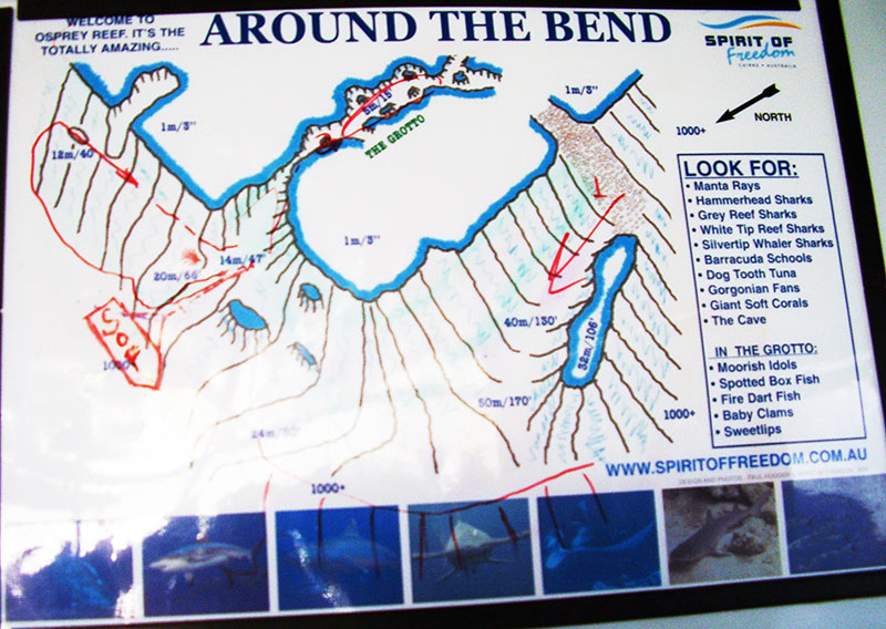 Map for Osprey Reef - Around The Bend