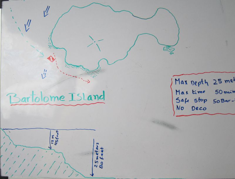 Map for Bartolome Island