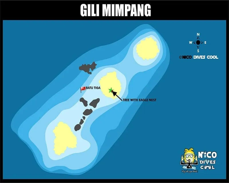 Map for Amuk Bay - Gili Mimpang