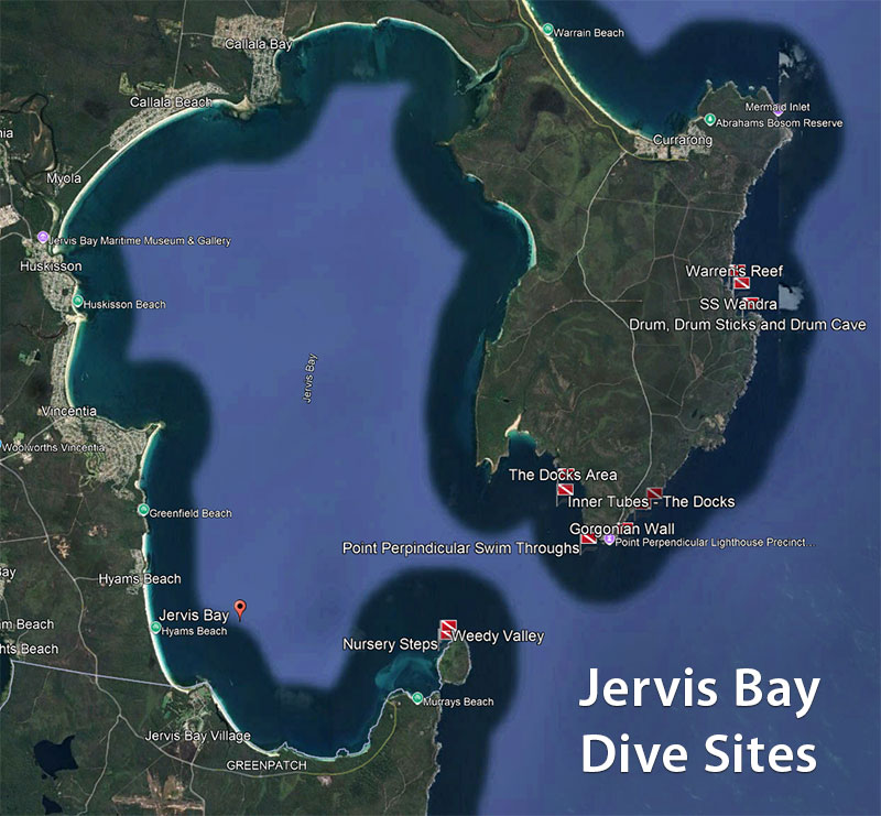 Map of Jervis Bay, NSW