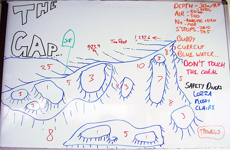 Map for Osprey Reef - The Gap