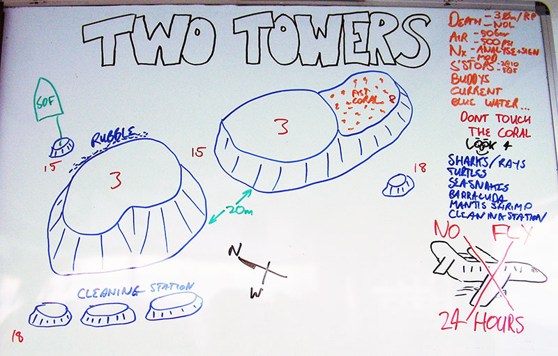 Map for Ribbon Reef #10 - Two Towers