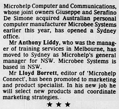 MicroHelp Announcement MicroHelp Announcement