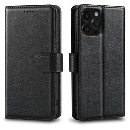 iiCase Classic Design Genuine Leather Wallet iPhone Case