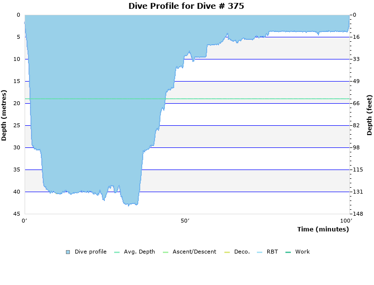 Dive Profile for Dive # 375
