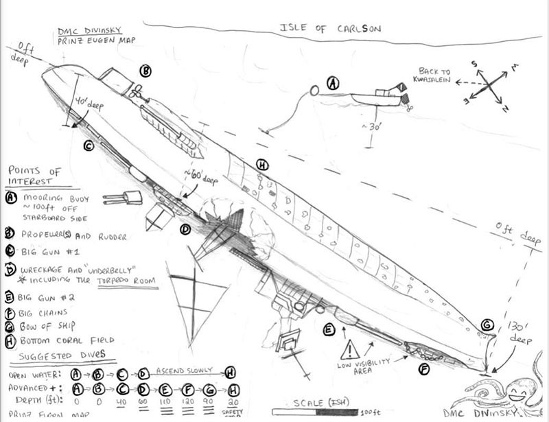 Map for Prinz Eugen Map for Prinz Eugen
