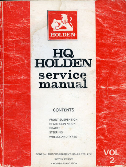 HQ Holden Service Manual - Volume 2