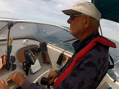 John Lawler in command of "Miles Ahead"